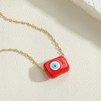 Wholesale Vintage Style Simple Style Devil's Eye Copper Inlay Zircon Pendant Necklace main image 5