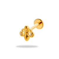 1 Piece Ear Cartilage Rings & Studs Simple Style Flower Pure Titanium Plating Inlay Zircon sku image 18