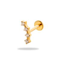 1 Piece Ear Cartilage Rings & Studs Simple Style Flower Pure Titanium Plating Inlay Zircon sku image 11