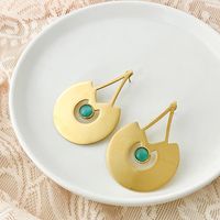 1 Pair Lady Cherry Plating Inlay 304 Stainless Steel Glass Stone 14K Gold Plated Drop Earrings main image 2