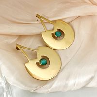 1 Pair Lady Cherry Plating Inlay 304 Stainless Steel Glass Stone 14K Gold Plated Drop Earrings main image 4