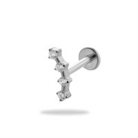1 Piece Ear Cartilage Rings & Studs Simple Style Flower Pure Titanium Plating Inlay Zircon sku image 8