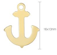 1 Piece Stainless Steel 18K Gold Plated Anchor main image 2