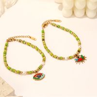 Casual Simple Style Eye Stainless Steel Titanium Steel Beaded Gold Plated Bracelets main image 10