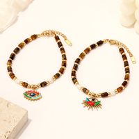 Casual Simple Style Eye Stainless Steel Titanium Steel Beaded Gold Plated Bracelets main image 8