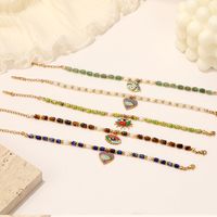 Casual Simple Style Eye Stainless Steel Titanium Steel Beaded Gold Plated Bracelets main image 1