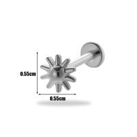 1 Stück Ohrknorpelringe &Stecker Einfacher Stil Koreanische Art Geometrisch Blume Reines Titan Überzug Inlay Zirkon sku image 1