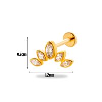 1 Stück Ohrknorpelringe &Stecker Einfacher Stil Koreanische Art Geometrisch Blume Reines Titan Überzug Inlay Zirkon sku image 13