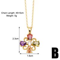 Style Simple Forme De Cœur Le Cuivre Placage Incruster Zircon Plaqué Or 18k Collier sku image 2