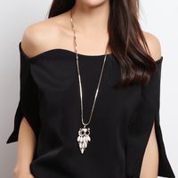 Ig Style Simple Style Owl Alloy Copper Inlay Opal Zircon Women's Sweater Chain Long Necklace main image 5