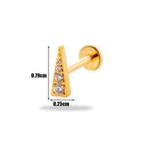 1 Piece Ear Cartilage Rings & Studs Simple Style Korean Style Flower Pure Titanium Plating Inlay Zircon sku image 4