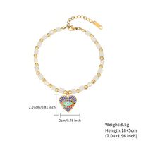 Casual Simple Style Eye Stainless Steel Titanium Steel Beaded Gold Plated Bracelets main image 2