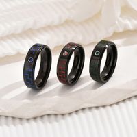 Modern Style Color Block 304 Stainless Steel Plating Inlay Zircon Men's Rings main image 1