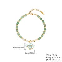 Lässig Einfacher Stil Auge Rostfreier Stahl Titan Stahl Perlen Vergoldet Armbänder sku image 6