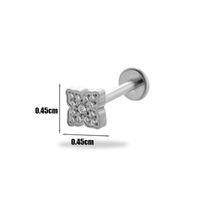 1 Piece Ear Cartilage Rings & Studs Simple Style Korean Style Flower Butterfly Pure Titanium Plating Inlay Zircon sku image 13