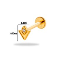 1 Piece Ear Cartilage Rings & Studs Simple Style Korean Style Flower Butterfly Pure Titanium Plating Inlay Zircon sku image 4