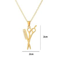 Simple Style Scissors Stainless Steel Plating 18k Gold Plated Pendant Necklace main image 2