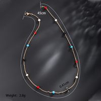 Xuping Style Simple Multicolore Plaqué Or 18k Alliage De Gros Collier main image 4