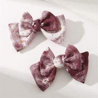 Women's Cute Sweet Bow Knot Alloy Cloth Hair Clip sku image 2