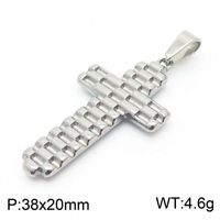 1 Piece Stainless Steel 18K Gold Plated Cross sku image 1