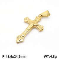 1 Piece Stainless Steel 18K Gold Plated Cross sku image 6