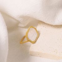Einfacher Stil Klassischer Stil Blume Süßwasserperle Kupfer Überzug Inlay Perle 18 Karat Vergoldet Ringe main image 4