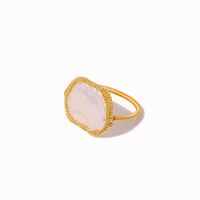 Simple Style Classic Style Flower Freshwater Pearl Copper Plating Inlay Pearl 18k Gold Plated Rings main image 6