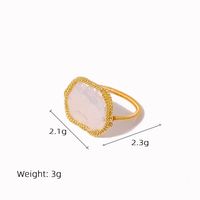 Simple Style Classic Style Flower Freshwater Pearl Copper Plating Inlay Pearl 18k Gold Plated Rings sku image 1