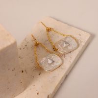 1 Pair Simple Style Classic Style Color Block Plating Freshwater Pearl Copper 18k Gold Plated Drop Earrings main image 5