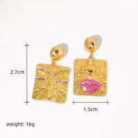 1 Pair Simple Style Classic Style Geometric Inlay Copper Pearl 18k Gold Plated Drop Earrings sku image 1