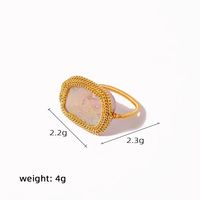 Simple Style Classic Style Flower Freshwater Pearl Copper Plating Inlay Pearl 18k Gold Plated Rings sku image 1