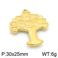 1 Piece Stainless Steel 18K Gold Plated Tree main image 2