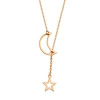 Sweet Star Moon Alloy Women's Pendant Necklace sku image 1