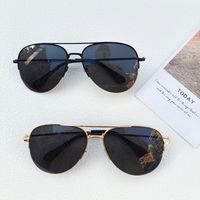 Casual Streetwear Solid Color Pc Avaitor Half Frame Men's Sunglasses main image 1