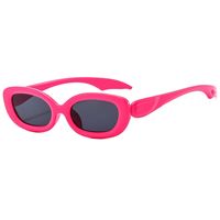 Y2k Solid Color Ac Oval Frame Full Frame Women's Sunglasses sku image 2