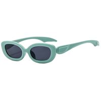 Y2k Solid Color Ac Oval Frame Full Frame Women's Sunglasses sku image 4