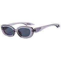 Y2k Solid Color Ac Oval Frame Full Frame Women's Sunglasses sku image 5