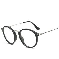 Retro Simple Style Solid Color Pc Round Frame Full Frame Optical Glasses sku image 2
