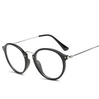 Retro Simple Style Solid Color Pc Round Frame Full Frame Optical Glasses sku image 1