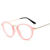 Retro Simple Style Solid Color Pc Round Frame Full Frame Optical Glasses sku image 6