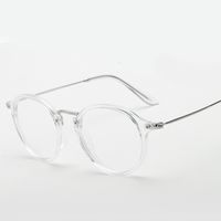 Retro Simple Style Solid Color Pc Round Frame Full Frame Optical Glasses sku image 7