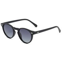 Retro Simple Style Solid Color Tac Round Frame Full Frame Men's Sunglasses sku image 4