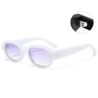 Retro Simple Style Solid Color Pc Oval Frame Full Frame Women's Sunglasses sku image 2