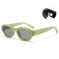 Retro Einfacher Stil Einfarbig Pc Ovaler Rahmen Vollbild Sonnenbrille Der Frauen sku image 5