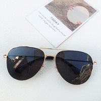 Casual Streetwear Solid Color Pc Avaitor Half Frame Men's Sunglasses sku image 2