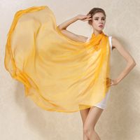 Women's Simple Style Solid Color Silk Silk Scarf Shawl sku image 10