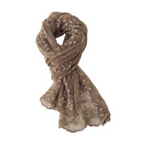 Women's Sweet Solid Color Lace Silk Scarf main image 4