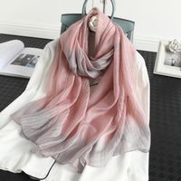 Women's Elegant Simple Style Stripe Mulberry Silk Silk Scarf sku image 5