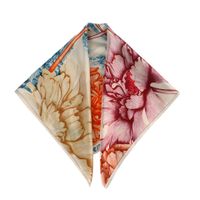 Women's Simple Style Commute Color Block Imitated Silk Flowers Silk Scarf main image 2