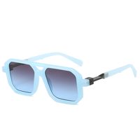 Retro Color Block Pc Square Full Frame Men's Sunglasses sku image 7
